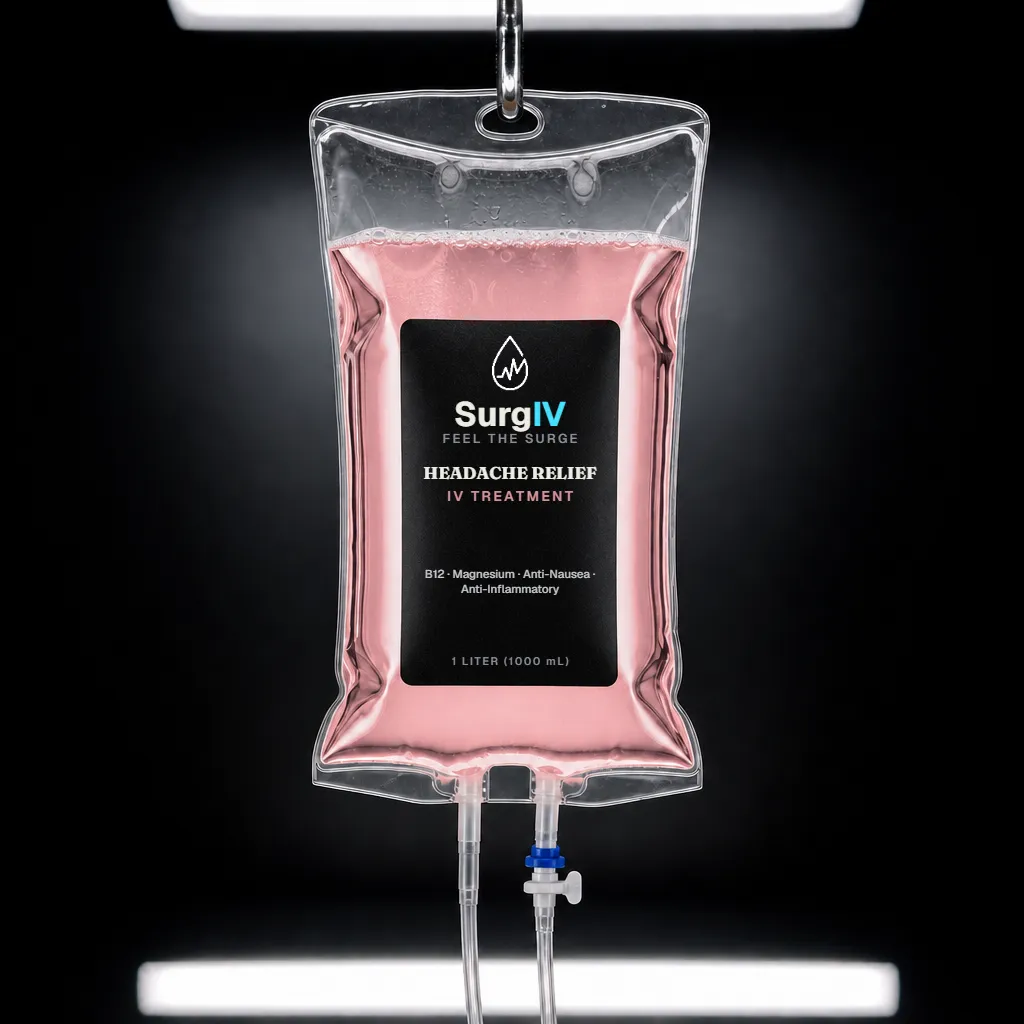 Headache Relief IV treatment bag